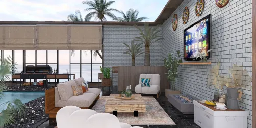 Backyard pool area