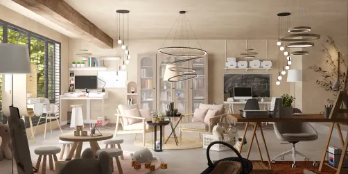 kid friendly small office room 