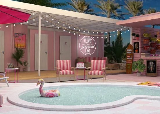 # The Pink Palms Renderização de Design