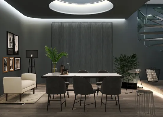Luxury Dining Room 🍽 🖤✨️ Design Rendering