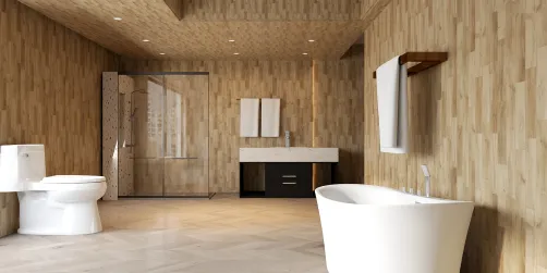 Wood lovers bathroom