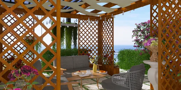 Modern Pergola with bay view 