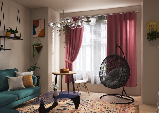 Plant living room design  Design Rendering