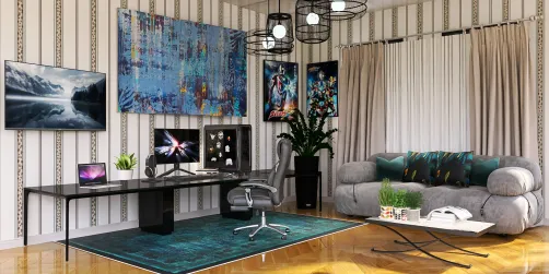Modern Game Streaming Studio Room