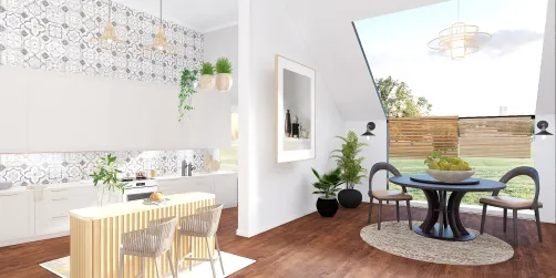 Modern boho kitchen 