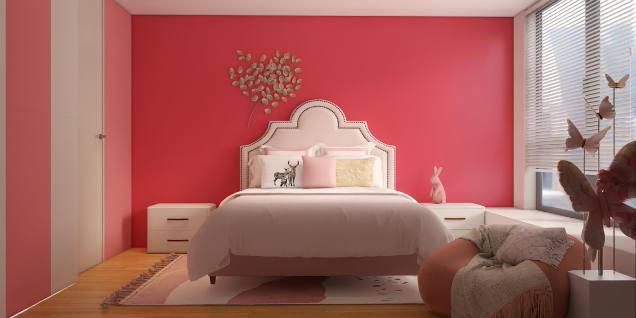 A kids Pink bedroom 