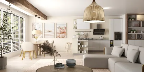 Open Plan Kitchen, Living and Dining Room