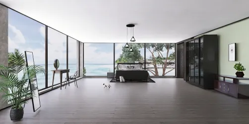 Simple Dark bedroon 