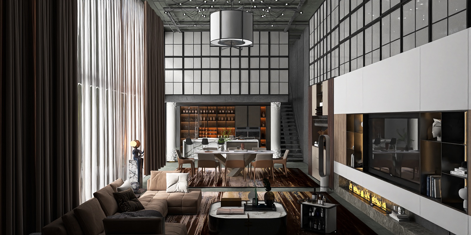 Modern Minimalist Living Space