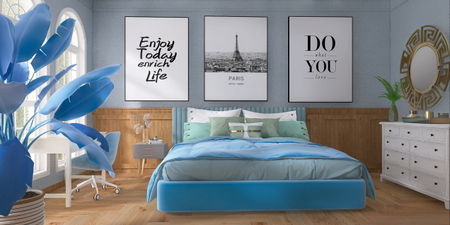 Blue room!