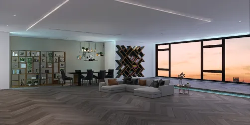 uma sala de estar simples e elegante 
