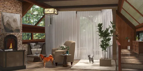 Roof window living room