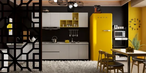 Open kitchen with dining💛💛