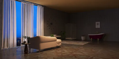 One person apartment bathroom