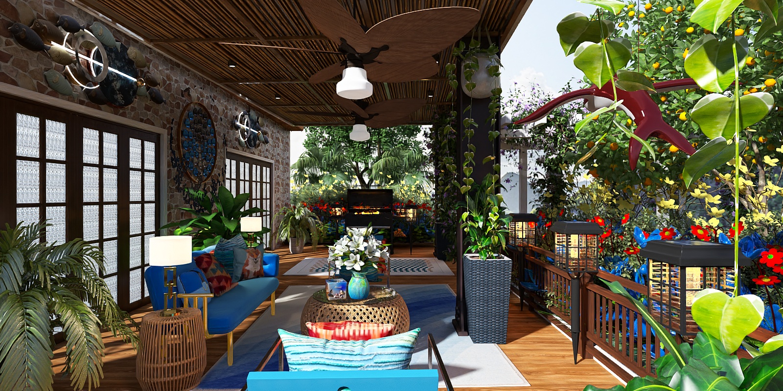 Lakeside Terrace 🩵🧡❤️