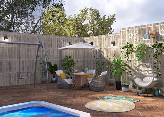 Cozy & sunny Backyard 🌱☀️ Design Rendering
