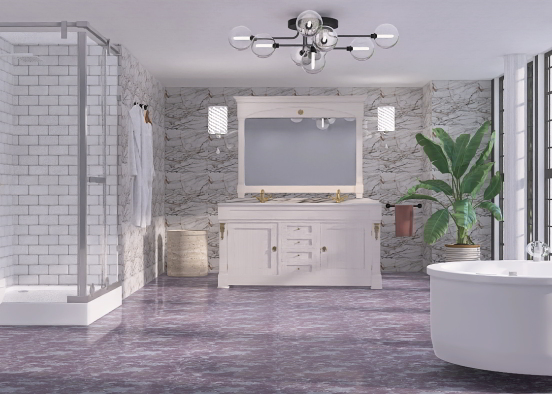 baño moderno  Design Rendering