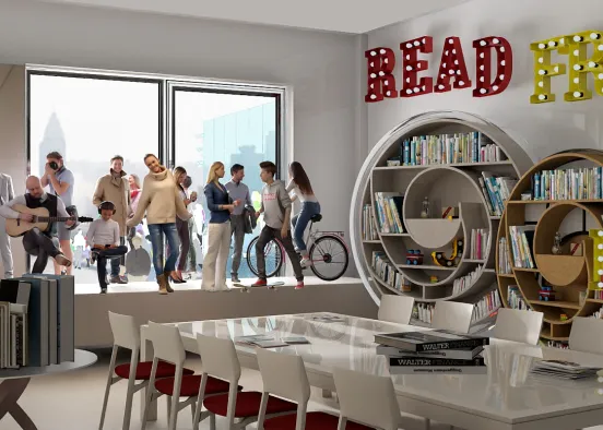 # Jane's  free bookstore  Renderização de Design