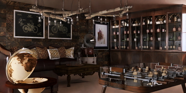 Cigar-whiskey room