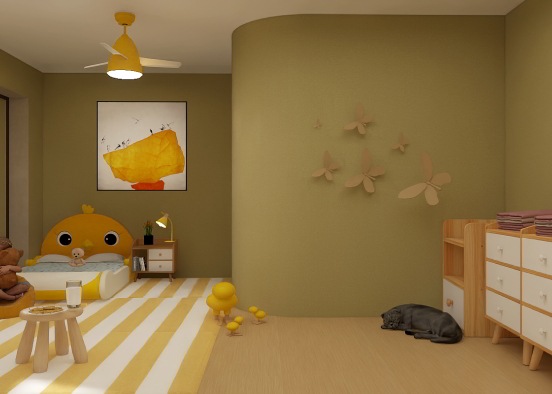 Room of yellow Design Rendering