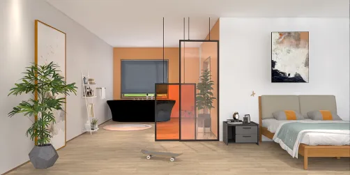 a simple but modern room