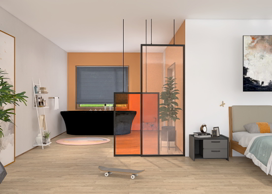 a simple but modern room Design Rendering
