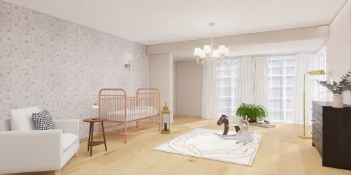 Boho chic baby girl bedroom 