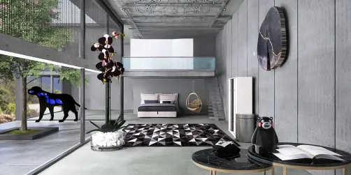 Black themed Bedroom