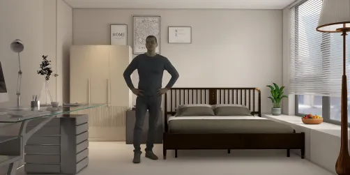 White Single Apartment Bedroom Air B&B