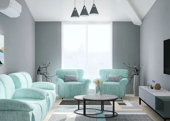 living room 💙 Design Rendering