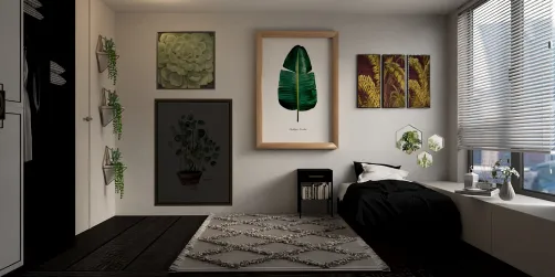 black and white plant room<3