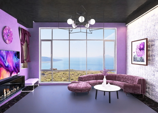 Fashion designers purple room Design Rendering