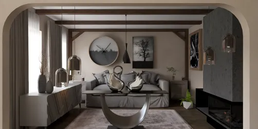 Gray living room idea 💡