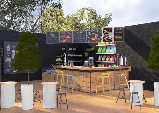Quart yard café Design Rendering