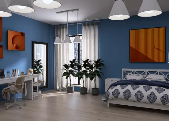 Синяя спальня
 Design Rendering