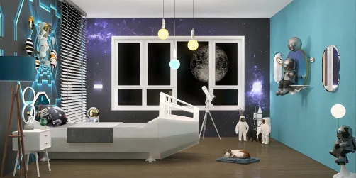 Space themed kids room