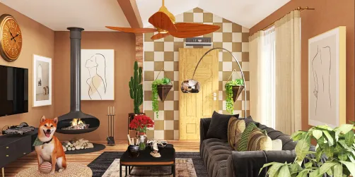 Small container home living area