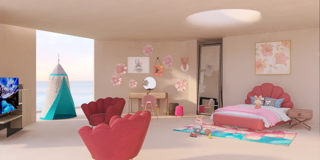 Baby girls room pink 