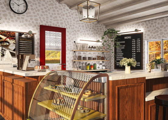 Countryside Coffee Shop Design Rendering
