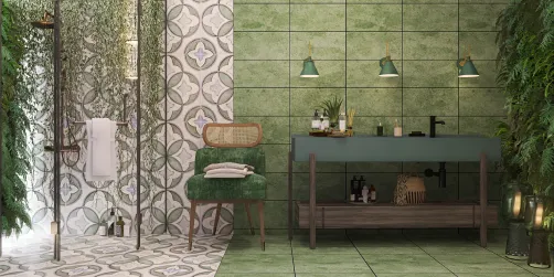 Happy Green Bathroom 