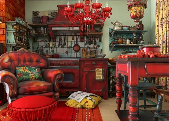 # Red cabin  Renderização de Design