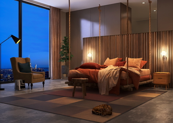 Chocolate bed room 🍫 Design Rendering