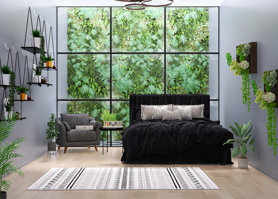 GREEN Bedroom Design Rendering