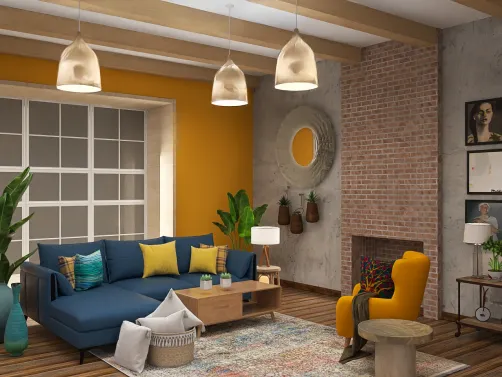 Boho style living room