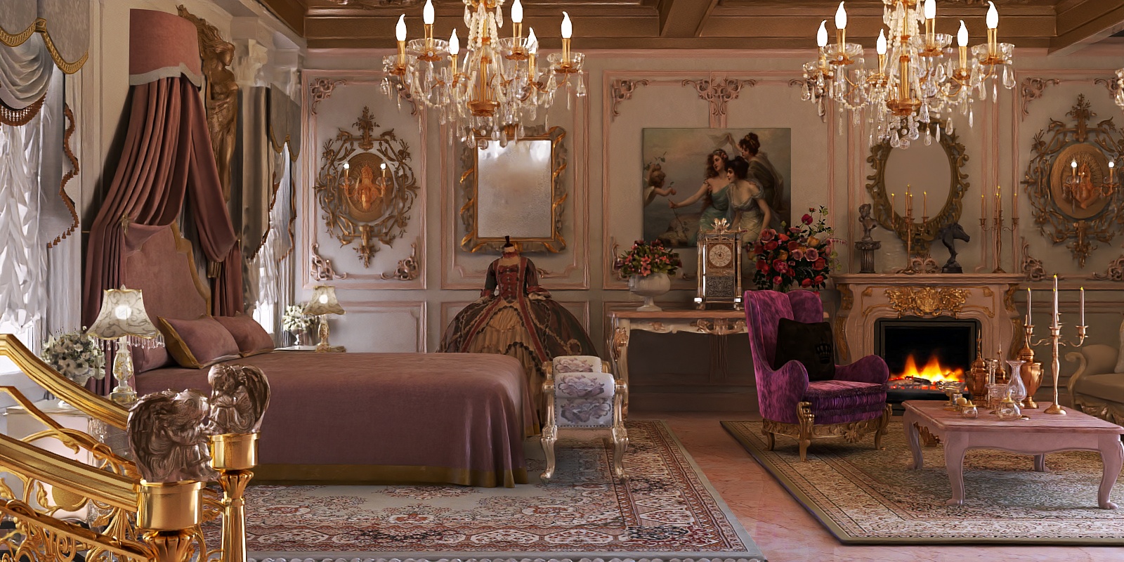 Rococó and glamour 🩰🪉👑🧡