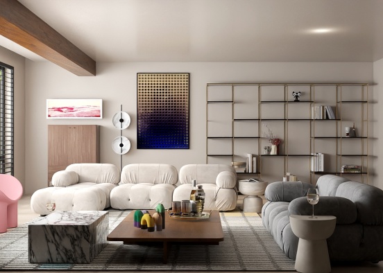 Modern Family Living Room #2 Design Rendering