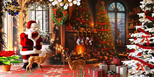 Hohoho Merry Christmas Rudolph and Prancer🦌🦌🎄