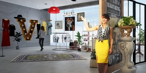 Vintage clothing shop