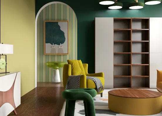 Diseño verde/amarillo Design Rendering
