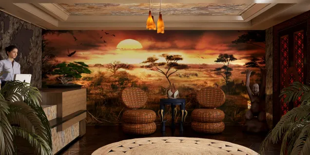 Somewhere in Africa - Lobby in A Boutique Hotel 